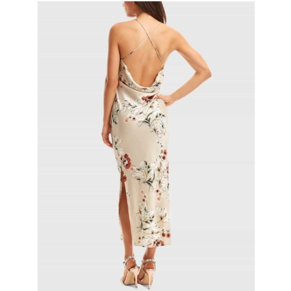 Criss Cross Back Satin Dress - Picture 3 of 5